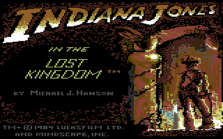 Indiana Jones In The Lost Kingdom screenshot 3 for Commodore 64